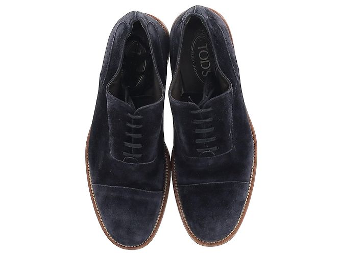 Scarpe Derby con lacci Tod's in scamosciato blu navy - vista 4