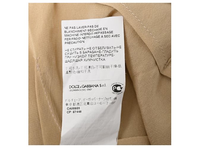 Vestido corto de encaje Dolce & Gabbana en algodón beige - vista 5