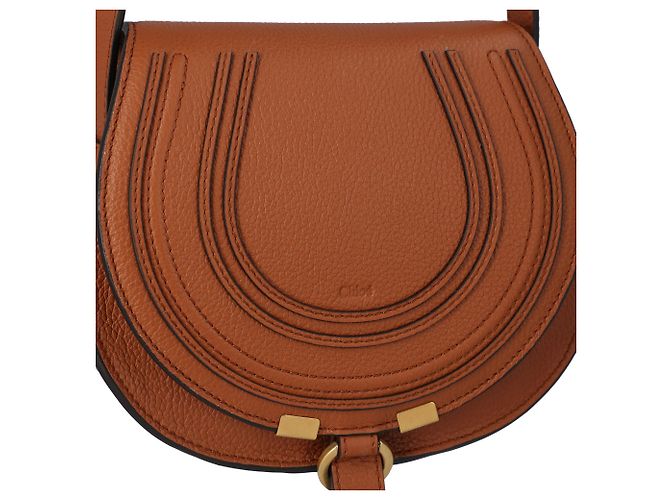 Borsa Marcie Small Saddle Bag Chloé Marrone - vista 4