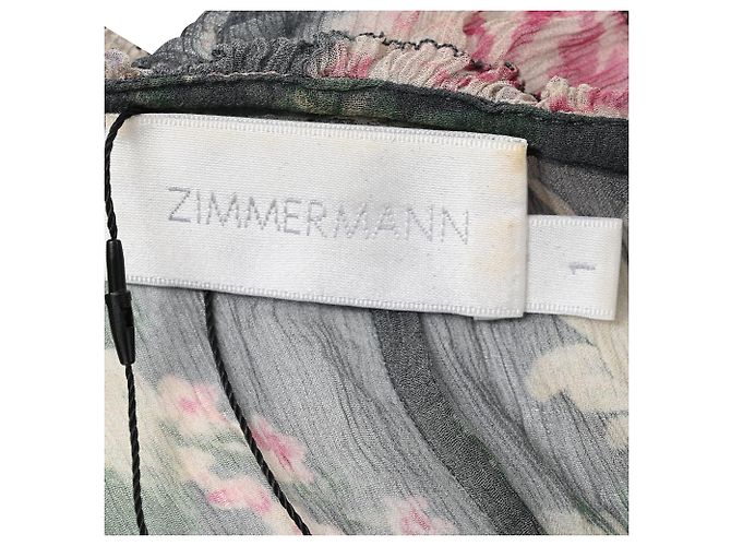 Abito midi a balze con stampa floreale in seta multicolore Zimmermann - vista 4