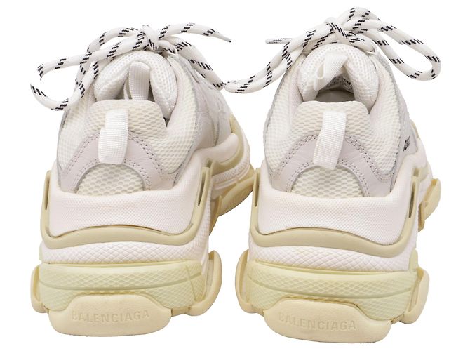 Baskets Triple S Balenciaga en polyester blanc Écru - vue 3