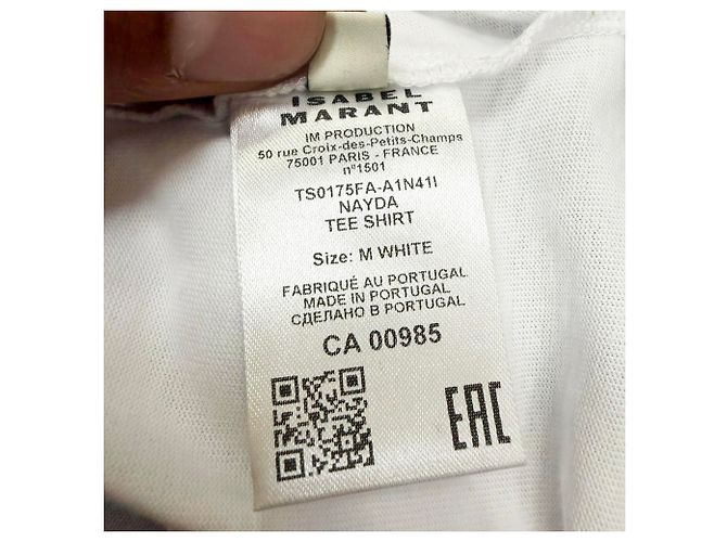 Camiseta Nayda Twisted en algodón blanco Isabel Marant - vista 6