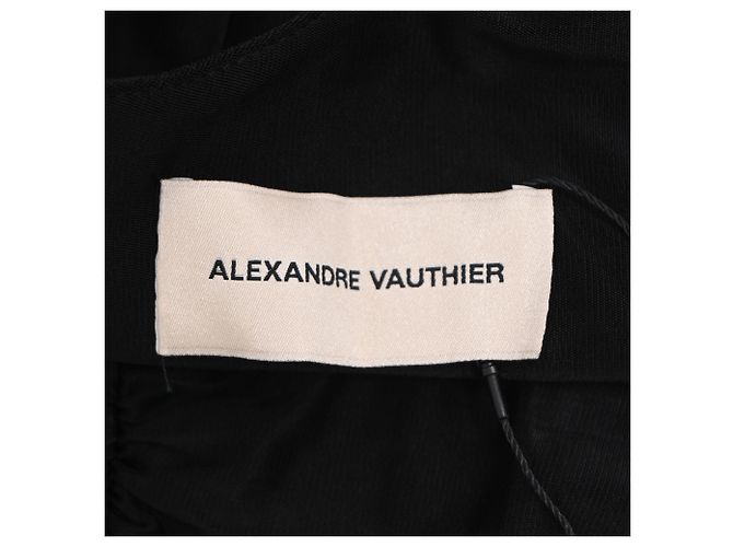 Body Alexandre Vauthier con scollo a V in viscosa nera Nero - vista 4