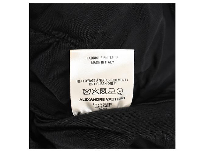 Body Alexandre Vauthier con scollo a V in viscosa nera Nero - vista 6