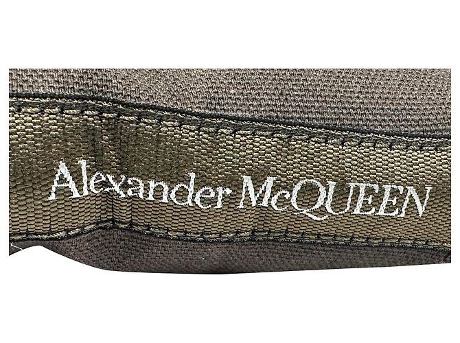 Alexander McQueen Tread Slick High-Top Sneaker aus Khaki-Canvas Grün - Ansicht 9