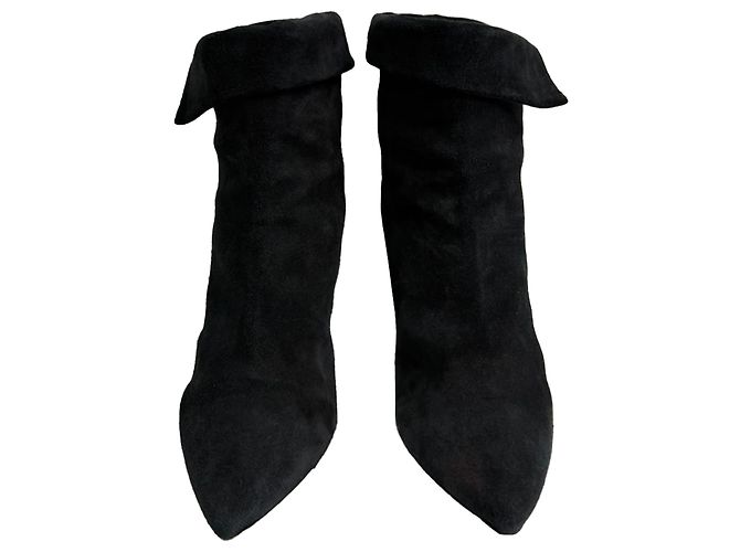 Stivaletti a punta in scamosciato nero Isabel Marant - vista 2
