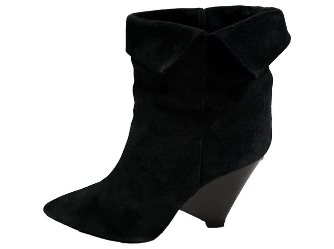Stivaletti a punta in scamosciato nero Isabel Marant - vista 3
