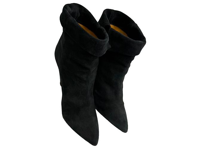 Stivaletti a punta in scamosciato nero Isabel Marant - vista 4