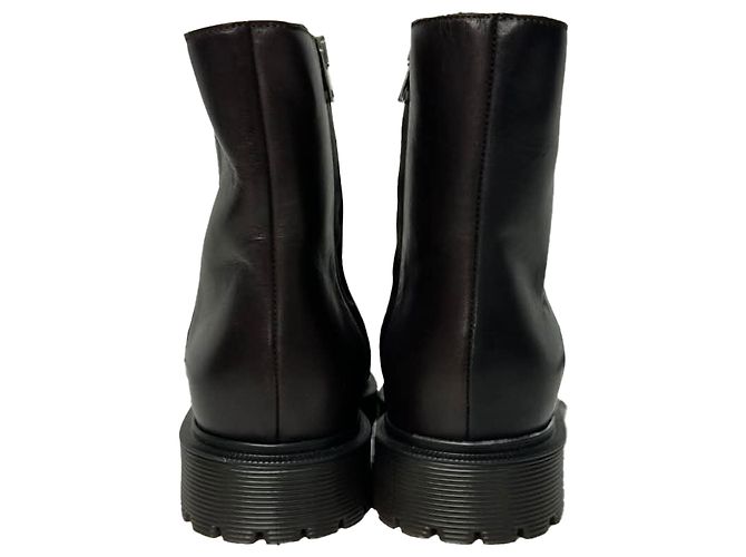 Stivaletti Marni in pelle nera Nero - vista 3
