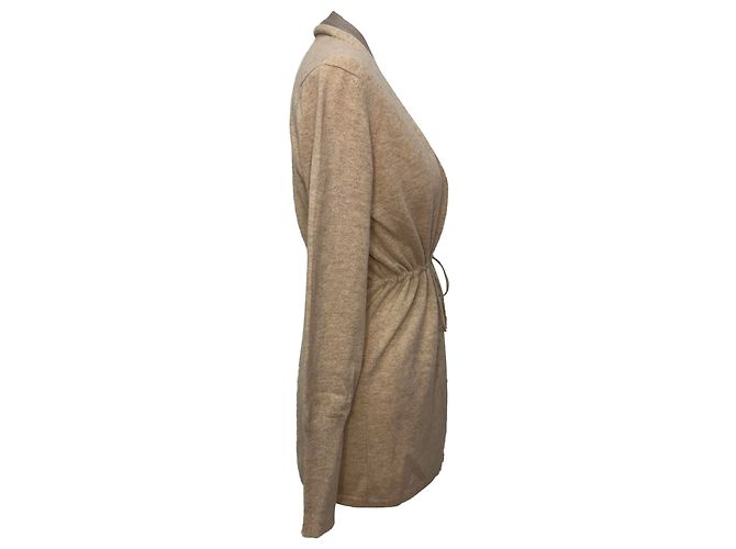 Loro Piana Cardigan mit Taillierung aus beigem Kaschmir - Ansicht 2