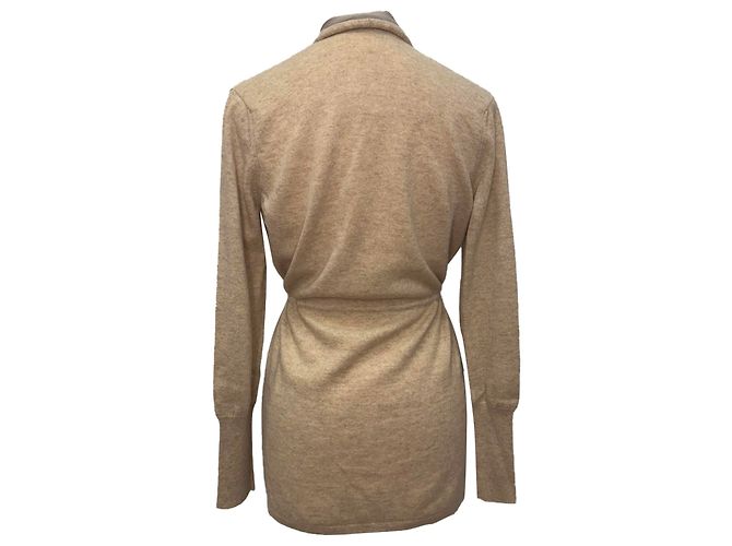 Loro Piana Cardigan mit Taillierung aus beigem Kaschmir - Ansicht 3