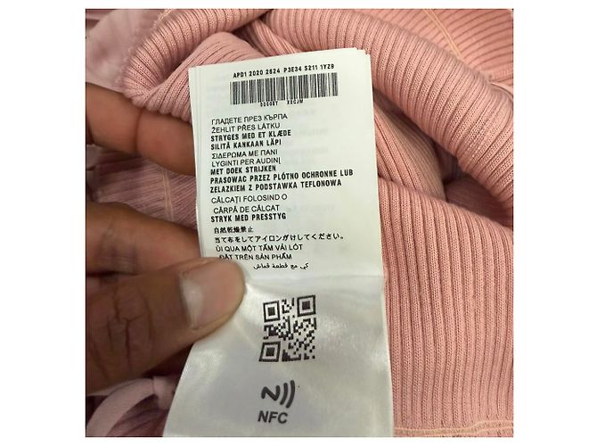Prada Midi-Kleid aus rosa Wolle mit Rippstrick und Plissee Pink - Ansicht 3