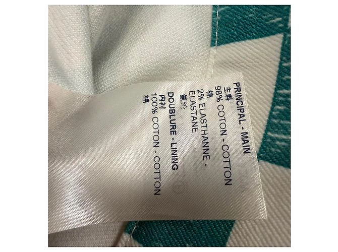 Chaqueta Trucker Louis Vuitton Damier Denim en algodón verde - vista 2