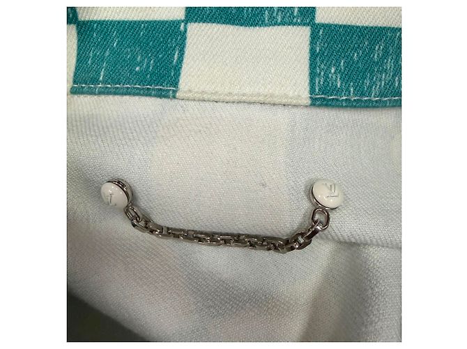 Chaqueta Trucker Louis Vuitton Damier Denim en algodón verde - vista 6