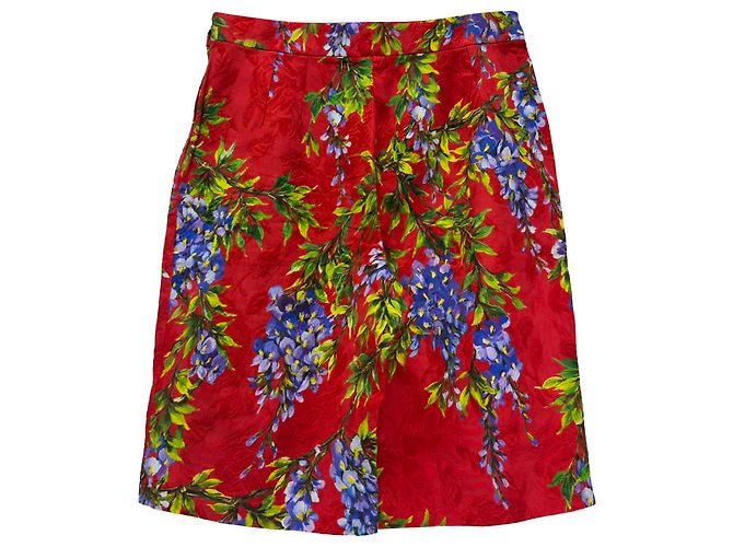 Pantaloncini medi in jacquard floreale multicolore in cotone Dolce & Gabbana - vista 3