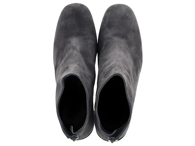Stuart Weitzman Bacari Block-heel Ankle Boots aus grauem Wildleder - Ansicht 3