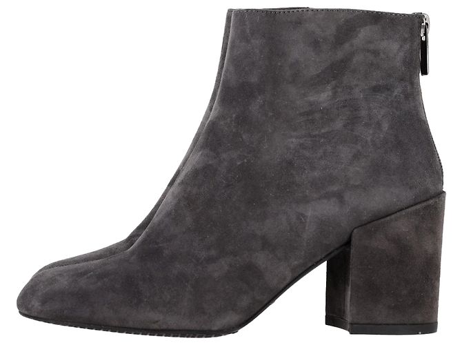 Stuart Weitzman Bacari Block-heel Ankle Boots aus grauem Wildleder - Ansicht 4