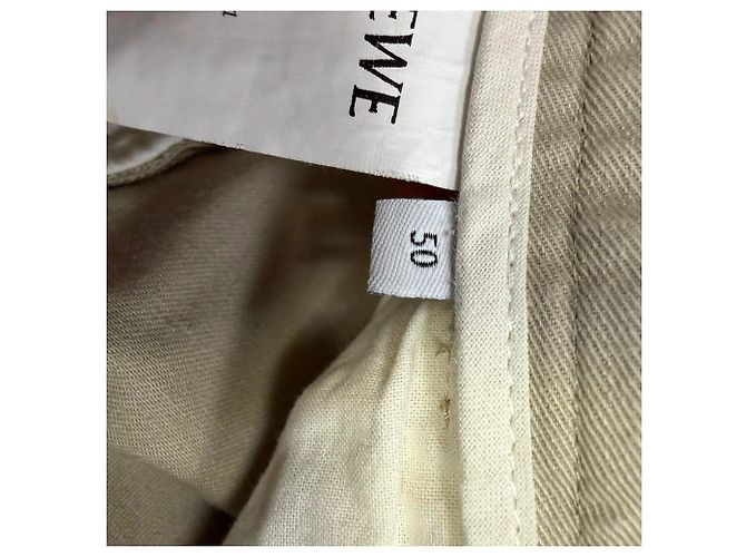 Pantaloni Cargo Loewe in cotone beige - vista 4