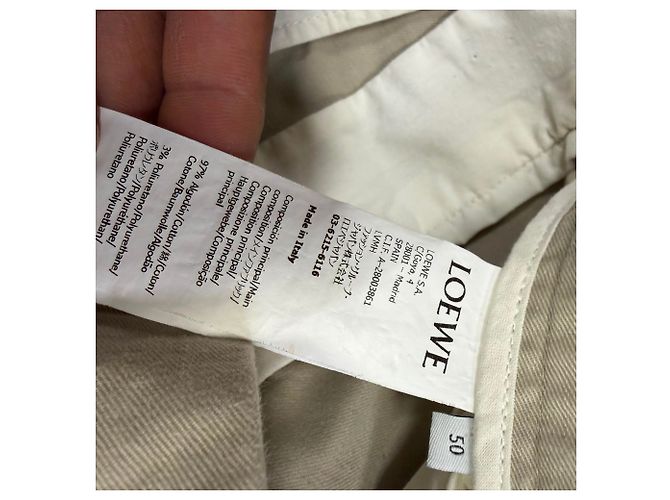 Pantaloni Cargo Loewe in cotone beige - vista 5