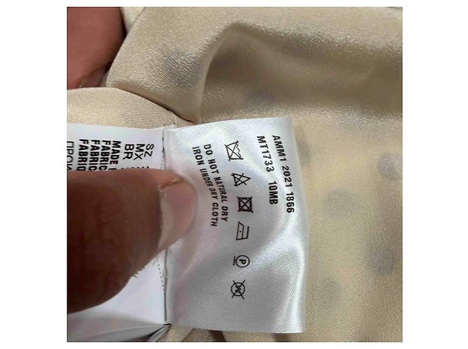 Top de seda blanca con mangas abullonadas y lunares Miu Miu Blanco - vista 6