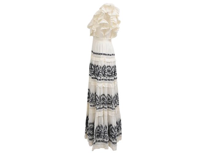 Vestido largo Marjorie de Ulla Johnson en algodón blanco - vista 2