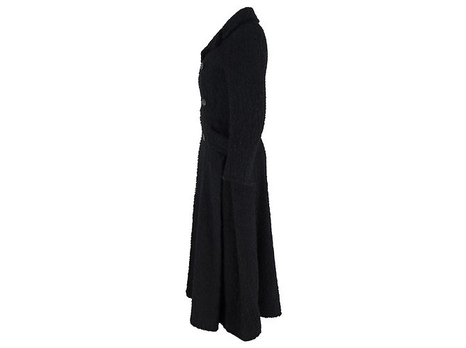Comme Des Garcons Abrigo largo de lana bouclé de doble botonadura Comme des Garçons en negro - vista 2