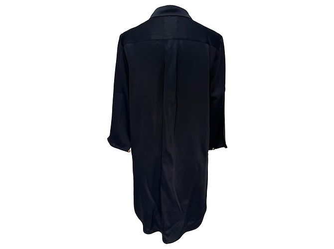 Khaite Button-Down-Hemd aus Acetat in Navy Blue Blau Marineblau - Ansicht 3