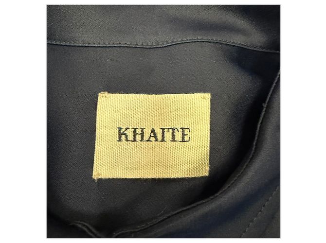 Khaite Button-Down-Hemd aus Acetat in Navy Blue Blau Marineblau - Ansicht 4