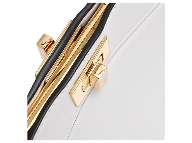 Fendi Petite Peekaboo I See U Handtasche aus grauem Lammleder - Ansicht 11