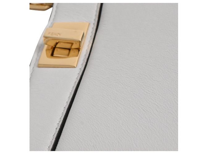 Fendi Petite Peekaboo I See U Handtasche aus grauem Lammleder - Ansicht 14