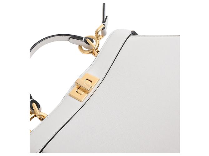 Fendi Petite Peekaboo I See U Handtasche aus grauem Lammleder - Ansicht 19