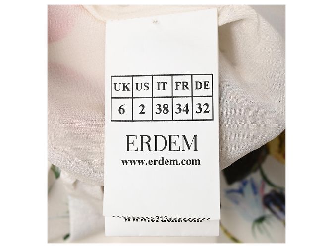 Abito Mini Stampato Floreale Emmie di Erdem in Seta Multicolore - vista 6