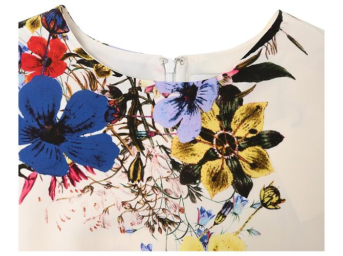 Abito Mini Stampato Floreale Emmie di Erdem in Seta Multicolore - vista 8