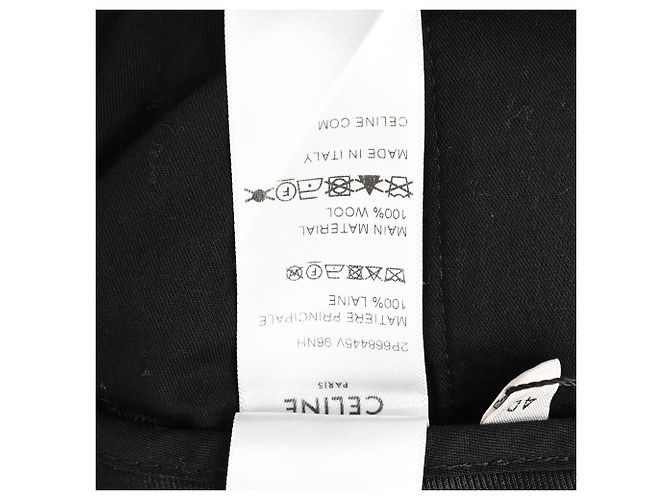 Céline Pantalones de pierna recta a cuadros Celine en lana gris - vista 9