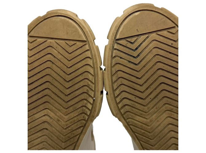 Sneakers alte in gabardine Prada in tela bianca Bianco - vista 12