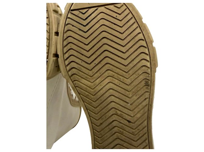 Sneakers alte in gabardine Prada in tela bianca Bianco - vista 13