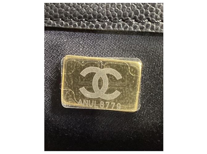 Timeless Mini Chanel 25 in pelle caviar trapuntata nera D'oro Metallico - vista 12