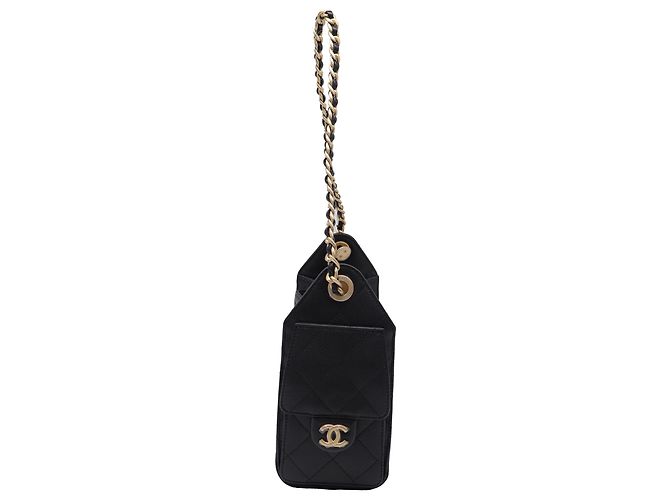 Timeless Mini Chanel 25 in pelle caviar trapuntata nera D'oro Metallico - vista 3