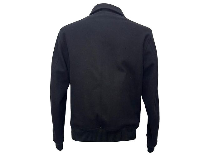 Sandro Paris Zip-Up Utility Jacket aus schwarzer Wolle - Ansicht 3