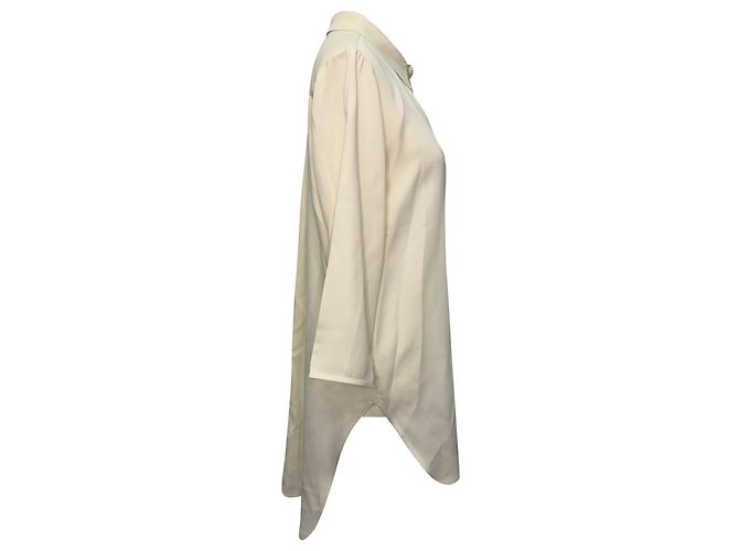 Khaite Button-Down-Hemd aus cremefarbener Acetat Weiß Roh - view 2