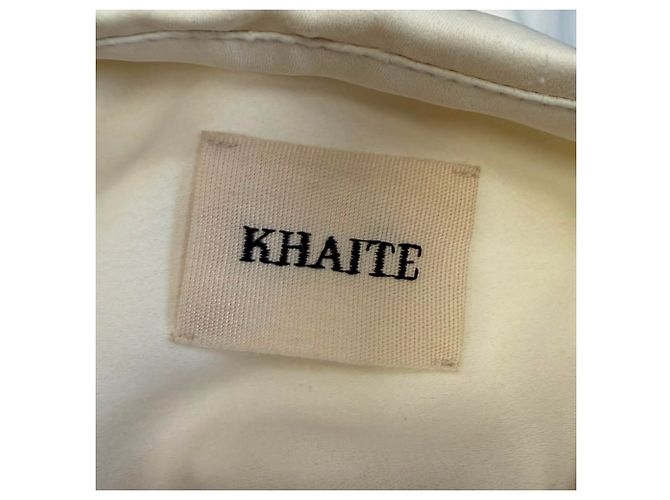 Khaite Button-Down-Hemd aus cremefarbener Acetat Weiß Roh - view 4