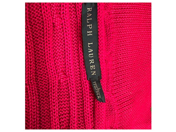 Ralph Lauren Boat Neck Cable-Knit Sweater Top aus rosa Baumwolle Pink - Ansicht 4