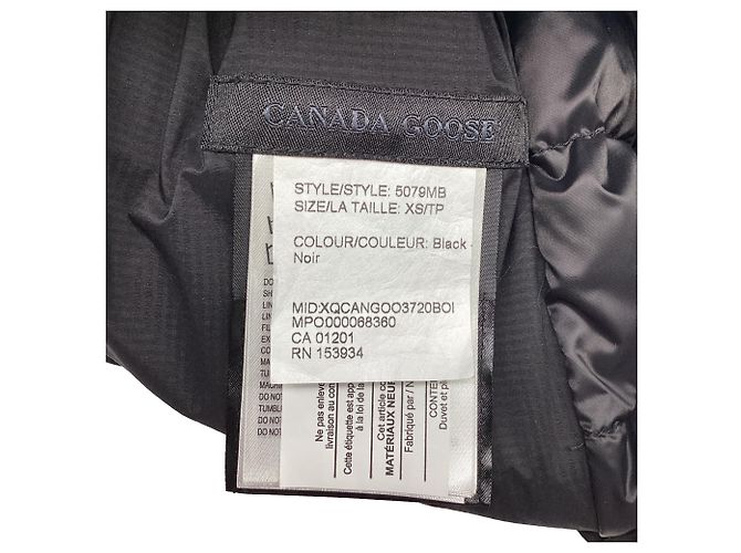 Canada Goose Lodge Packable Quilted Ripstop Down Jacket in Black Nylon - view 5