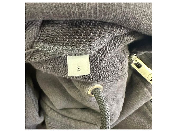 Sandro Paris Logo-bestickter Kapuzenpullover mit Reißverschluss aus schwarzer Baumwolle - Ansicht 10