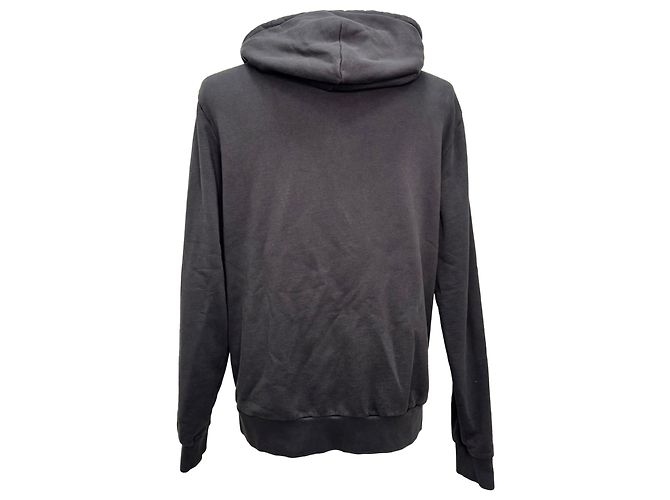 Sandro Paris Logo-bestickter Kapuzenpullover mit Reißverschluss aus schwarzer Baumwolle - Ansicht 4