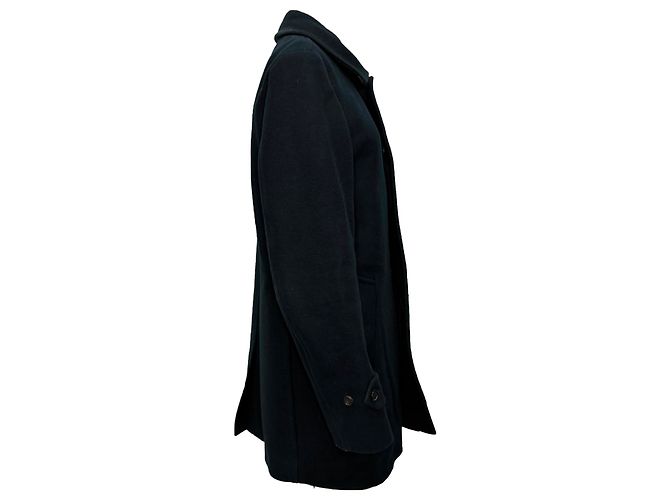 Abrigo de botonadura sencilla Burberry en lana negra Negro - vista 2
