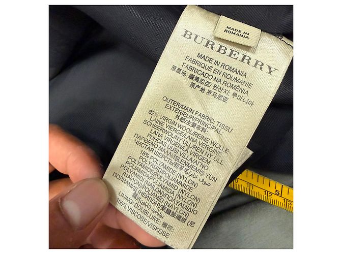 Abrigo de botonadura sencilla Burberry en lana negra Negro - vista 7