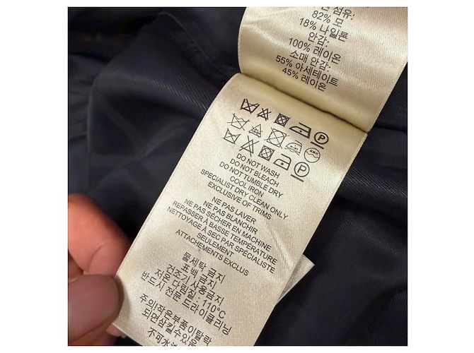 Abrigo de botonadura sencilla Burberry en lana negra Negro - vista 9