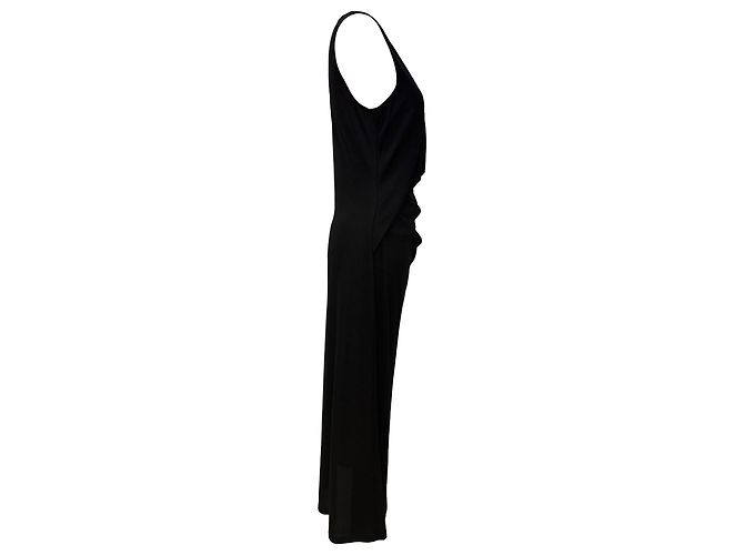 Theory Drape Tuck Midi Sheath Kleid aus schwarzem Polyester - Ansicht 2