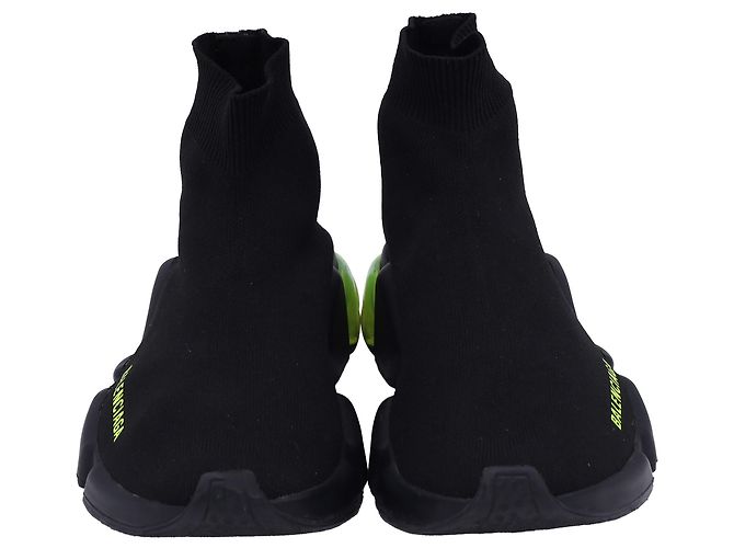 Baskets Balenciaga Speed Clear Sole en polyester noir - vue 2